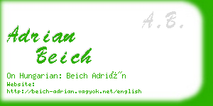 adrian beich business card